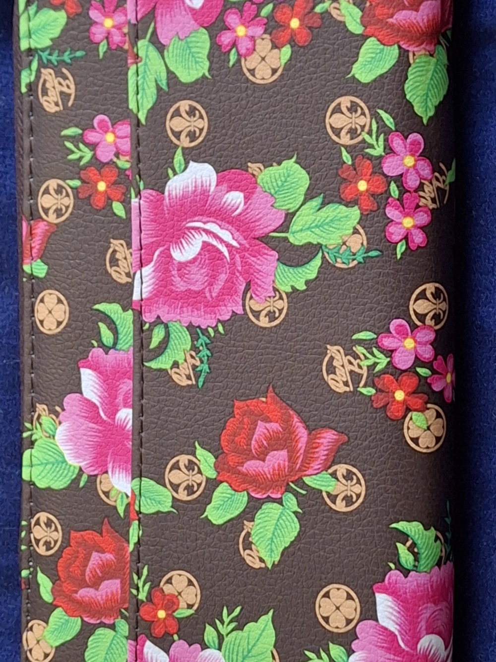 Floral Print Women's Wallet - Pink & Red Rose Design